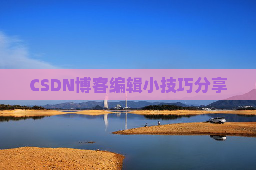 CSDN博客编辑小技巧分享